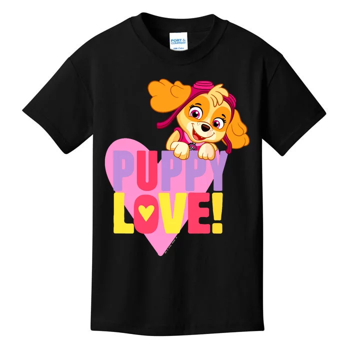 Paw Valentines Day Puppy Love With Skye Kids T-Shirt