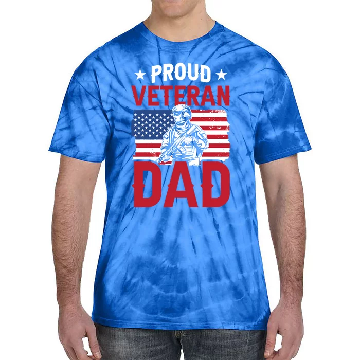 Proud Veteran Dad Daddy Father's Day Father Sayings Papa Gift Tie-Dye T-Shirt