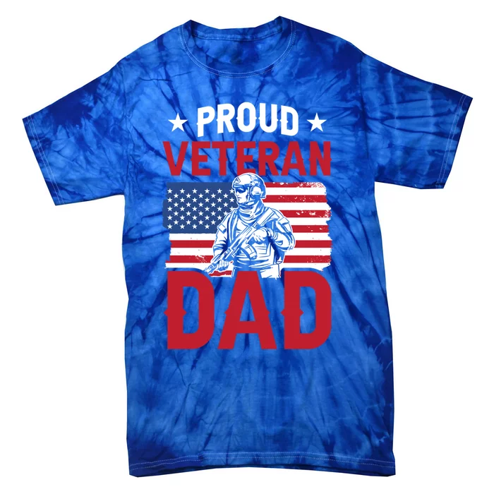 Proud Veteran Dad Daddy Father's Day Father Sayings Papa Gift Tie-Dye T-Shirt