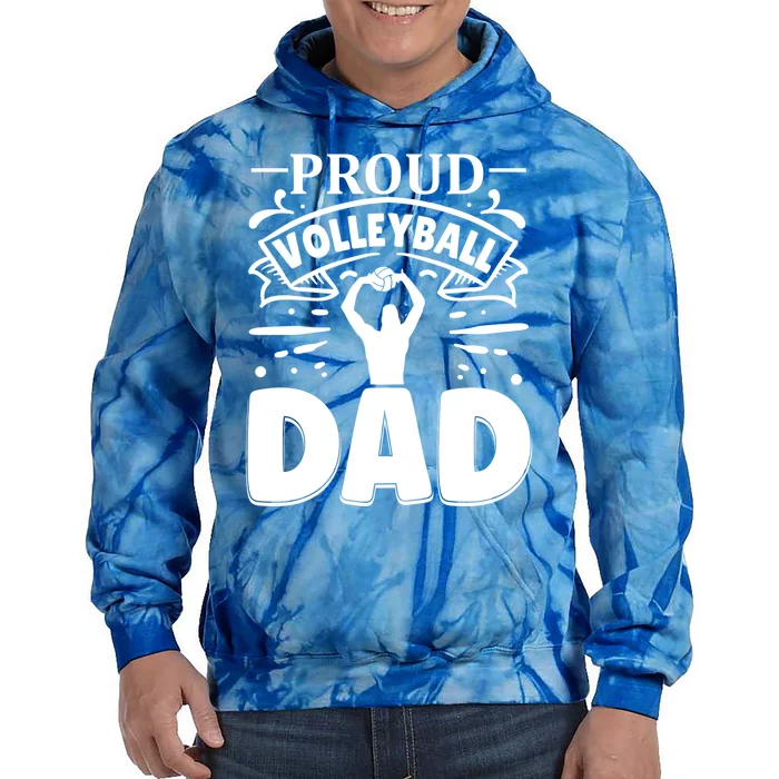 Proud Volleyball Dad Father Cool Hobby Sport Quote Gift Tie Dye Hoodie