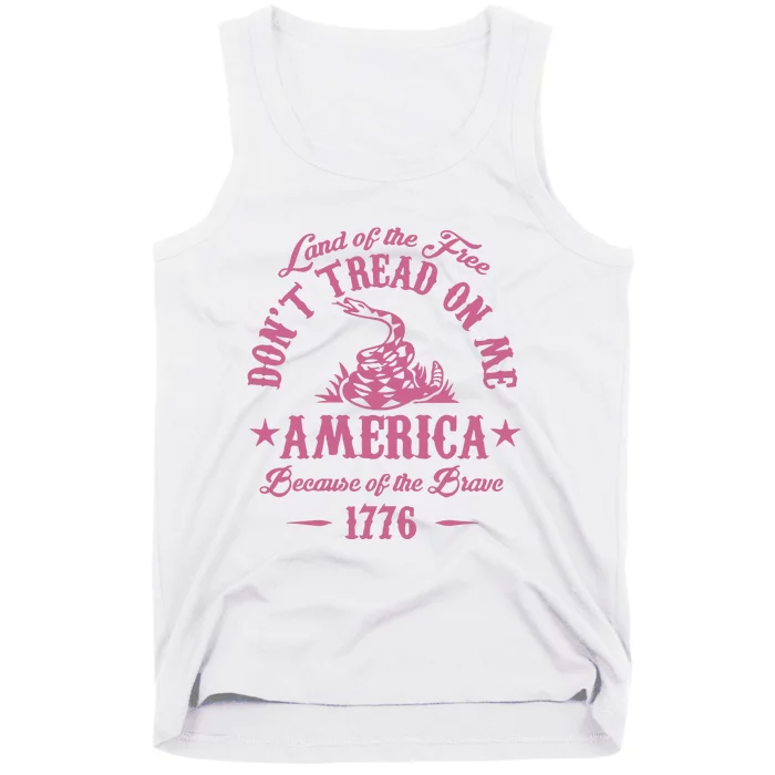 Patriotic Vintage Dont Tread On Me Snake Tank Top