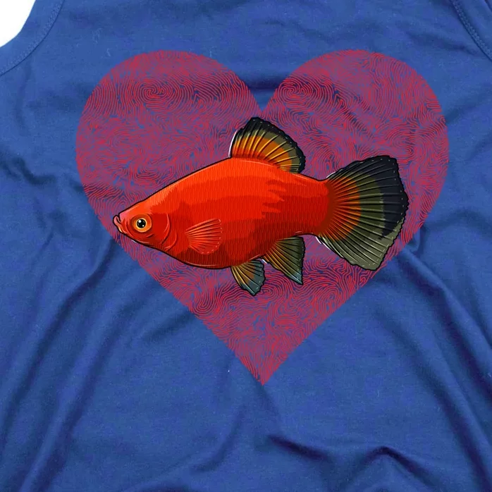 Platies Valentines Day Fish Love Fingerprint Gift Tank Top