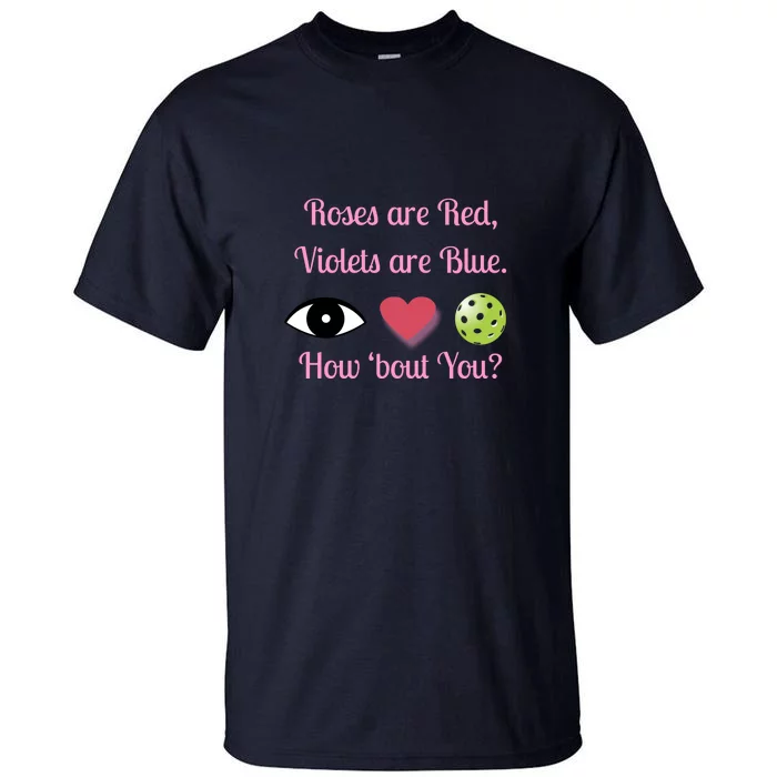 Pickleball Valentines Day, Fun Pickleball, Pickleball Heart Tall T-Shirt