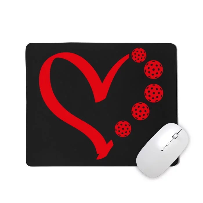 Pickleball Valentine Day Heart Pickleball Mousepad