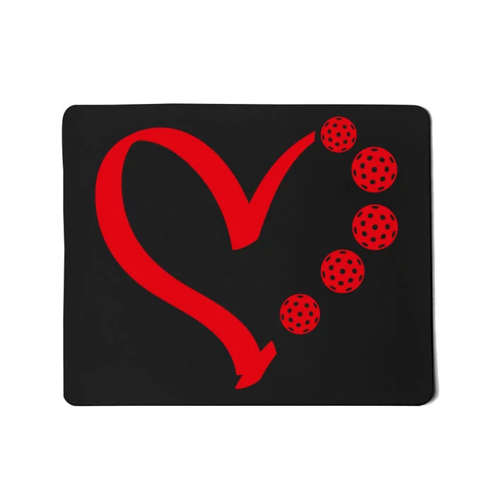 Pickleball Valentine Day Heart Pickleball Mousepad