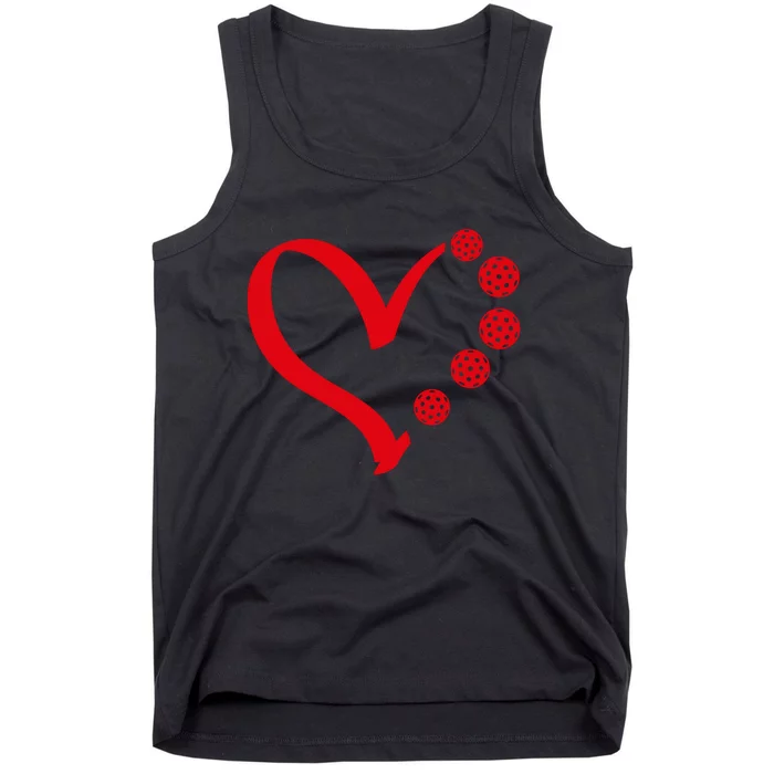 Pickleball Valentine Day Heart Pickleball Tank Top