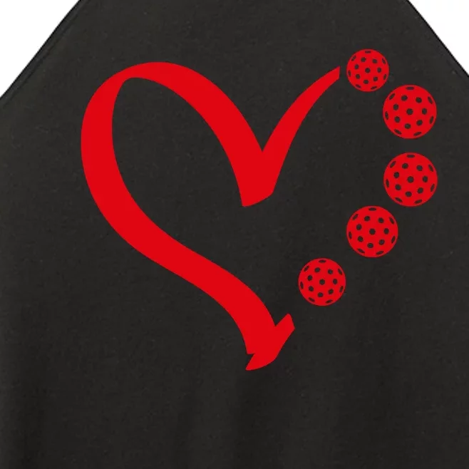 Pickleball Valentine Day Heart Pickleball Women’s Perfect Tri Rocker Tank