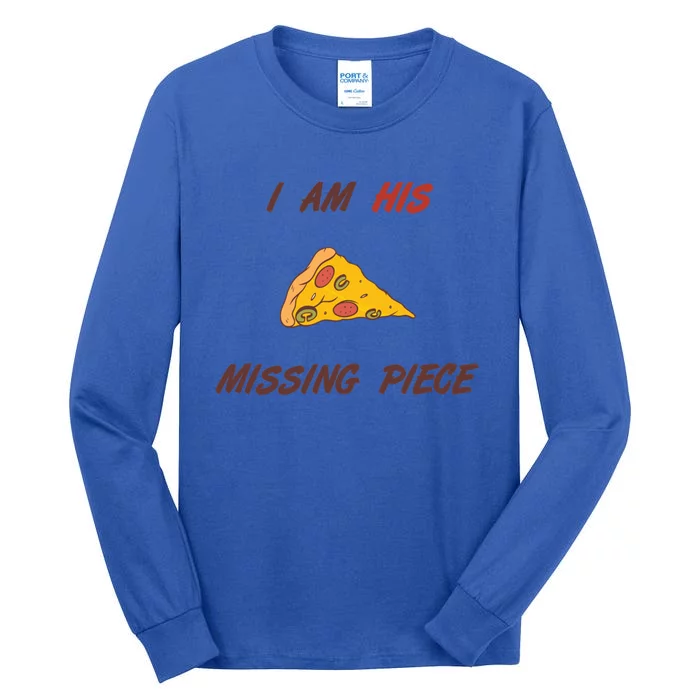 Pizza Valentines Day Wife Partner Missing Piece Gift Great Gift Tall Long Sleeve T-Shirt