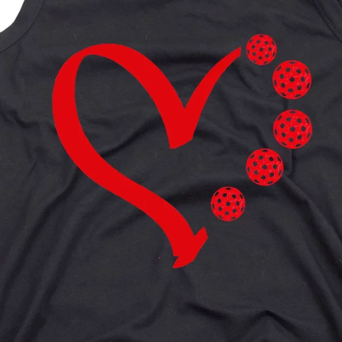 Pickleball Valentine Day Heart Pickleball Tank Top