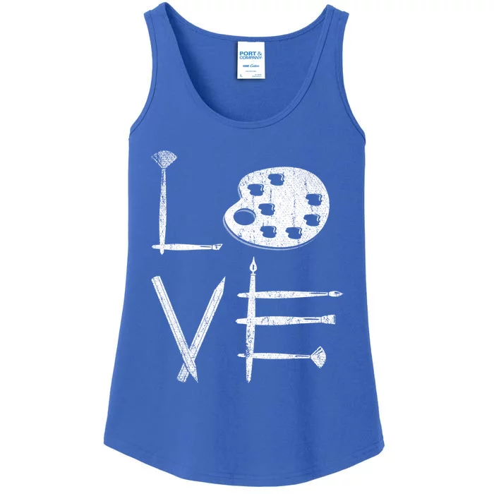 Painter Valentines Day Sketching Painter Gift Drawing Artist Meaningful Gift Ladies Essential Tank