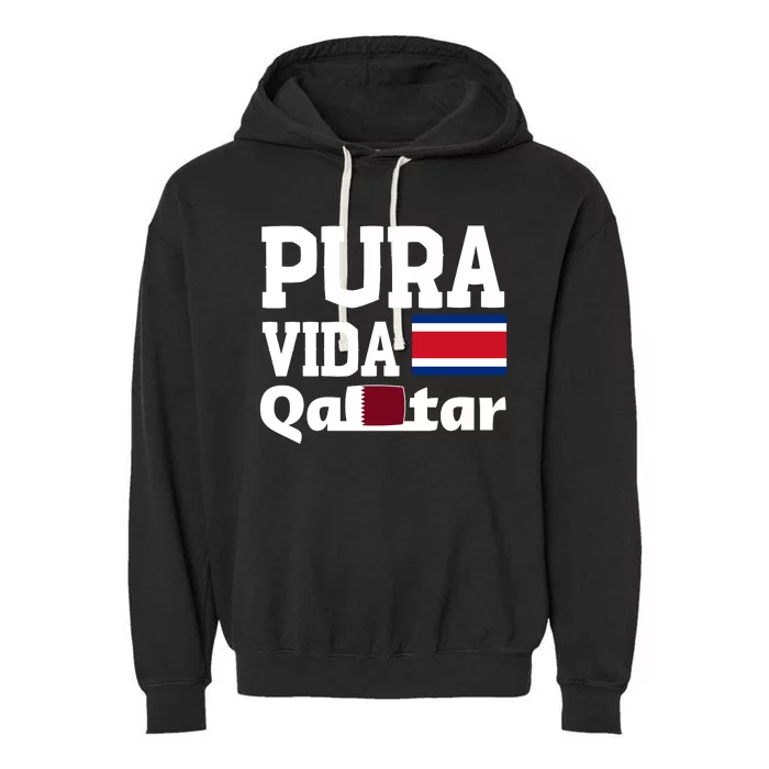 Pura Vida En Qatar 22 Costa Rica Garment-Dyed Fleece Hoodie