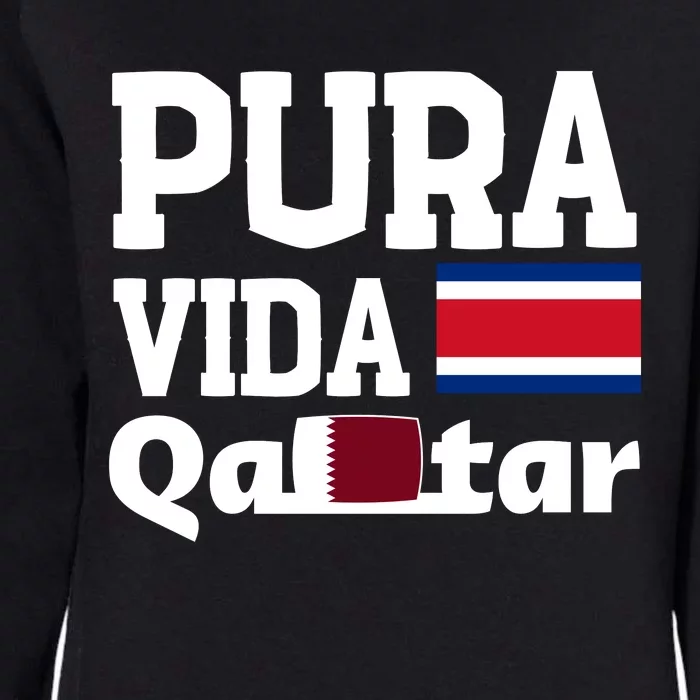 Pura Vida En Qatar 22 Costa Rica Womens California Wash Sweatshirt