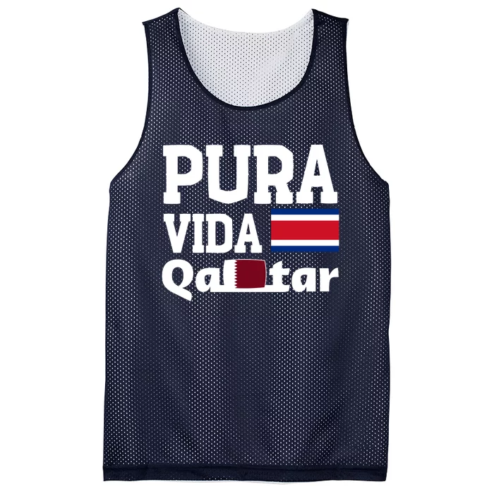 Pura Vida En Qatar 22 Costa Rica Mesh Reversible Basketball Jersey Tank