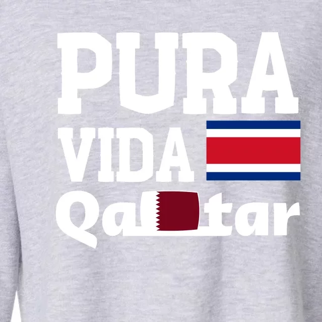 Pura Vida En Qatar 22 Costa Rica Cropped Pullover Crew