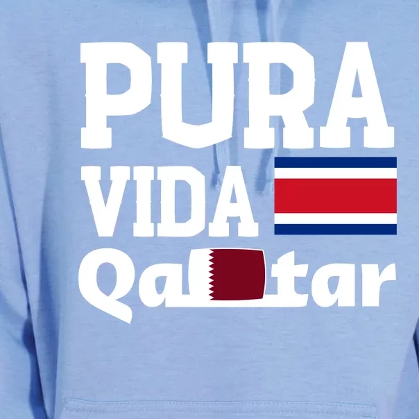 Pura Vida En Qatar 22 Costa Rica Unisex Surf Hoodie