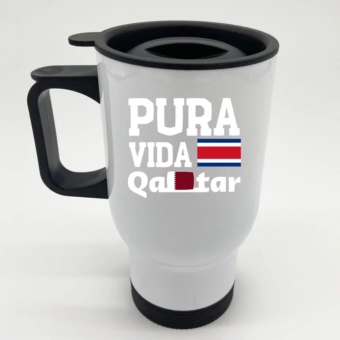 Pura Vida En Qatar 22 Costa Rica Front & Back Stainless Steel Travel Mug