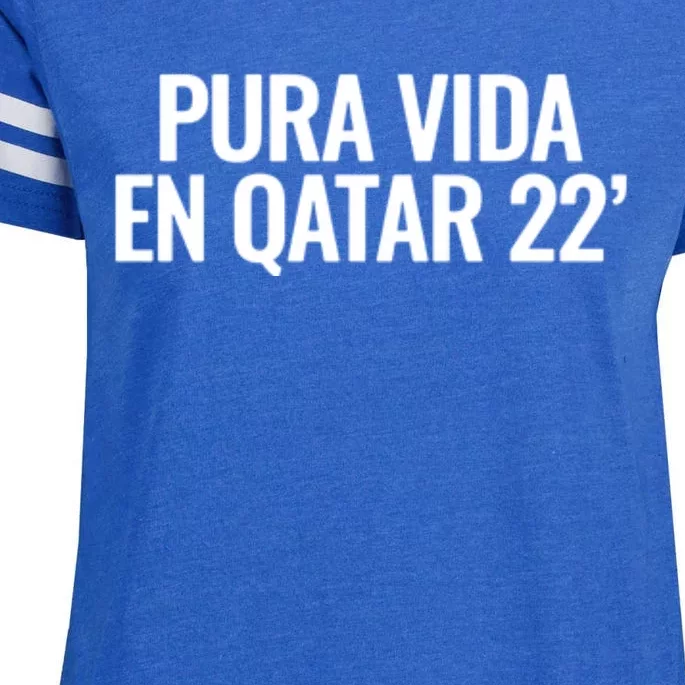 Pura Vida En Qatar 22 Costa Rica Enza Ladies Jersey Football T-Shirt