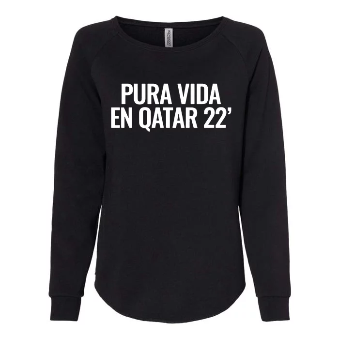 Pura Vida En Qatar 22 Costa Rica Womens California Wash Sweatshirt