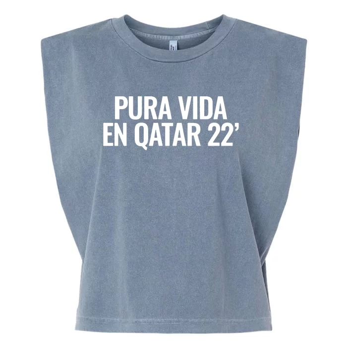 Pura Vida En Qatar 22 Costa Rica Garment-Dyed Women's Muscle Tee