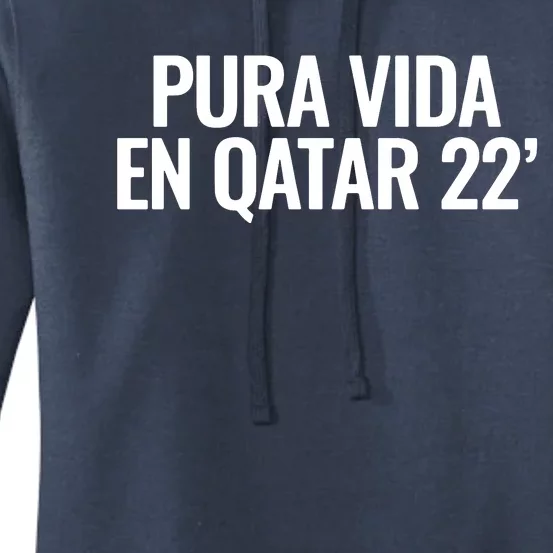 Pura Vida En Qatar 22 Costa Rica Women's Pullover Hoodie