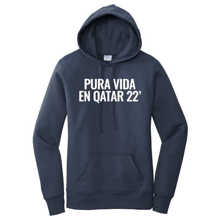 Pura Vida En Qatar 22 Costa Rica Women's Pullover Hoodie