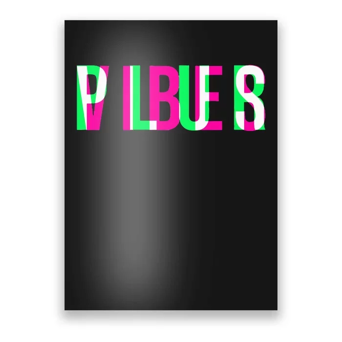 Plur Vibes Edm Rave Optical Illusion Glitch Trippy Raver Poster