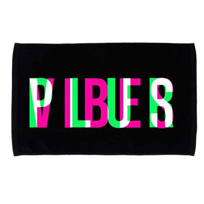 Plur Vibes Edm Rave Optical Illusion Glitch Trippy Raver Microfiber Hand Towel