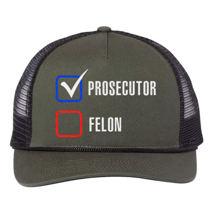 Prosecutor Vs Felon 2024 Voting Election 2024 Usa Retro Rope Trucker Hat Cap