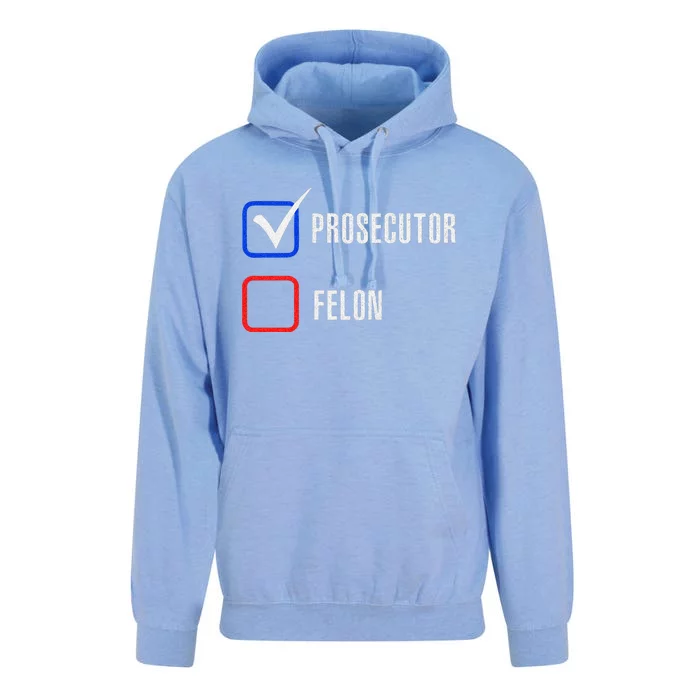 Prosecutor Vs Felon 2024 Voting Election 2024 Usa Unisex Surf Hoodie