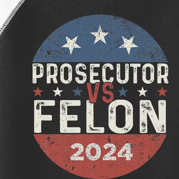 Prosecutor Vs Felon 2024 Retro Stripe Voting Election 2024 Toddler Fine Jersey T-Shirt