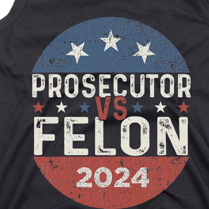 Prosecutor Vs Felon 2024 Retro Stripe Voting Election 2024 Tank Top