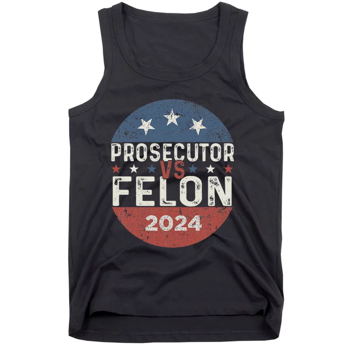 Prosecutor Vs Felon 2024 Retro Stripe Voting Election 2024 Tank Top