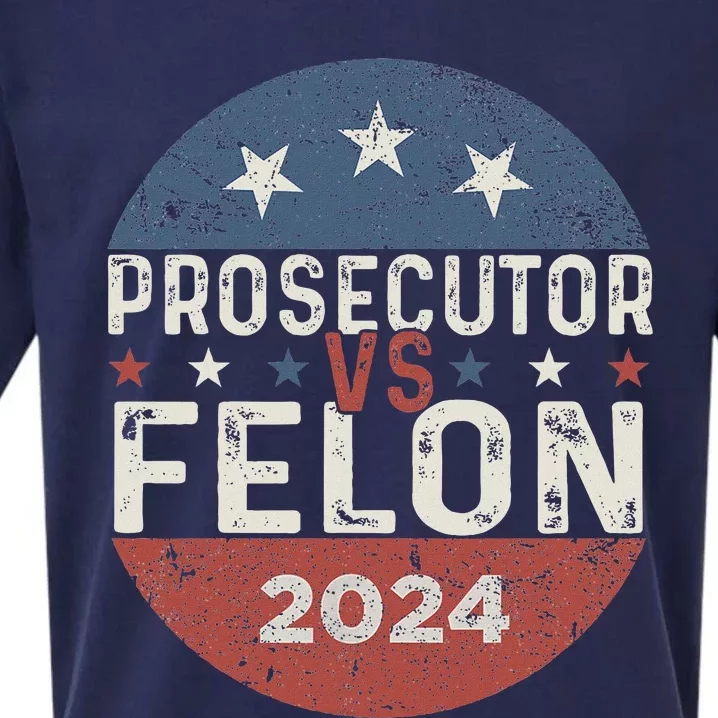 Prosecutor Vs Felon 2024 Retro Stripe Voting Election 2024 Sueded Cloud Jersey T-Shirt