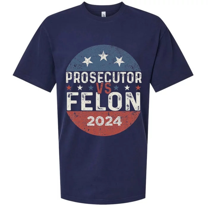 Prosecutor Vs Felon 2024 Retro Stripe Voting Election 2024 Sueded Cloud Jersey T-Shirt