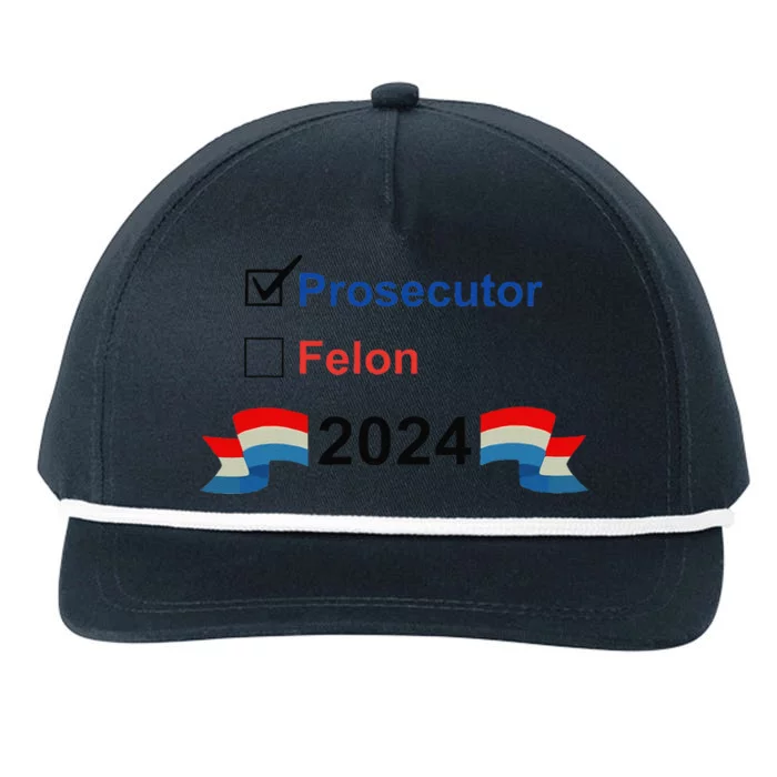 Prosecutor Vs Felon 2024 Snapback Five-Panel Rope Hat