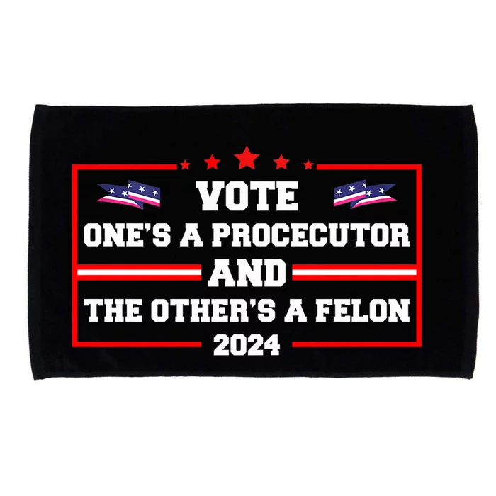 Prosecutor Versus Felon Voter Funny Political Microfiber Hand Towel