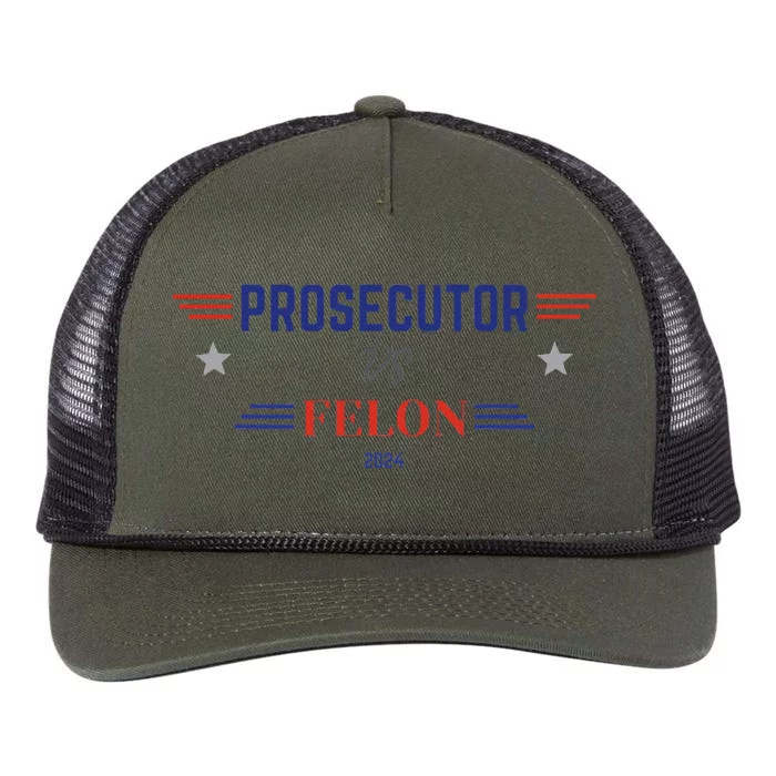 Prosecutor Vs Felon 2024 Retro Rope Trucker Hat Cap