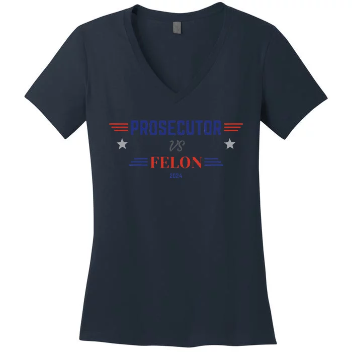 Prosecutor Vs Felon 2024 Women's V-Neck T-Shirt