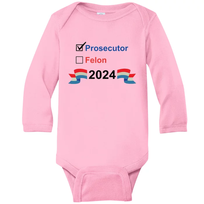 Prosecutor Vs Felon 2024 Baby Long Sleeve Bodysuit