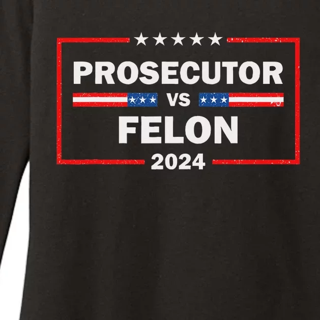 Prosecutor Vs Felon 2024 Political Voting Retro President Womens CVC Long Sleeve Shirt