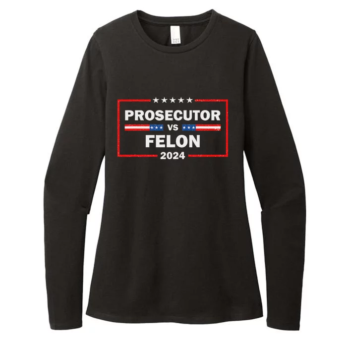 Prosecutor Vs Felon 2024 Political Voting Retro President Womens CVC Long Sleeve Shirt