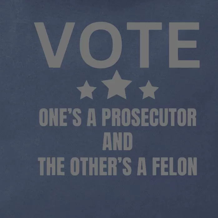 Prosecutor Versus Felon Voter Funny Political Zip Tote Bag