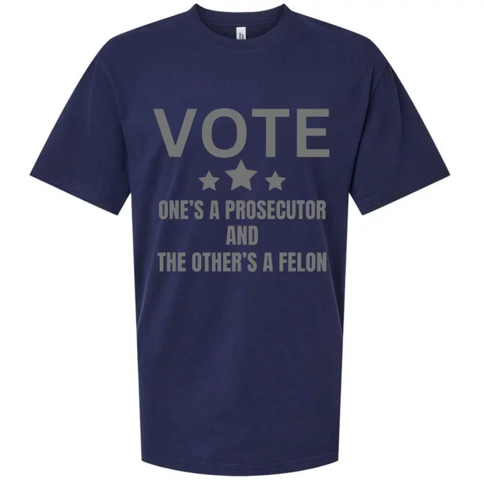 Prosecutor Versus Felon Voter Funny Political Sueded Cloud Jersey T-Shirt