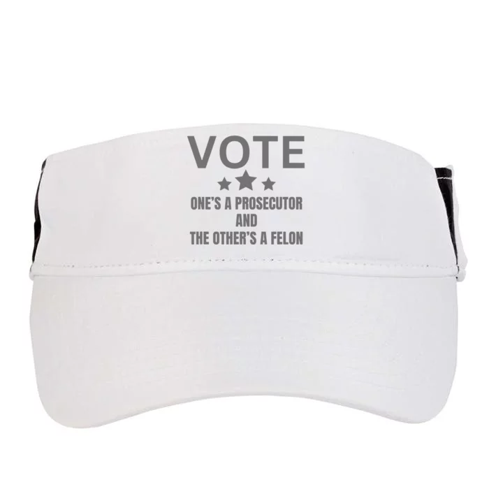 Prosecutor Versus Felon Voter Funny Political Adult Drive Performance Visor