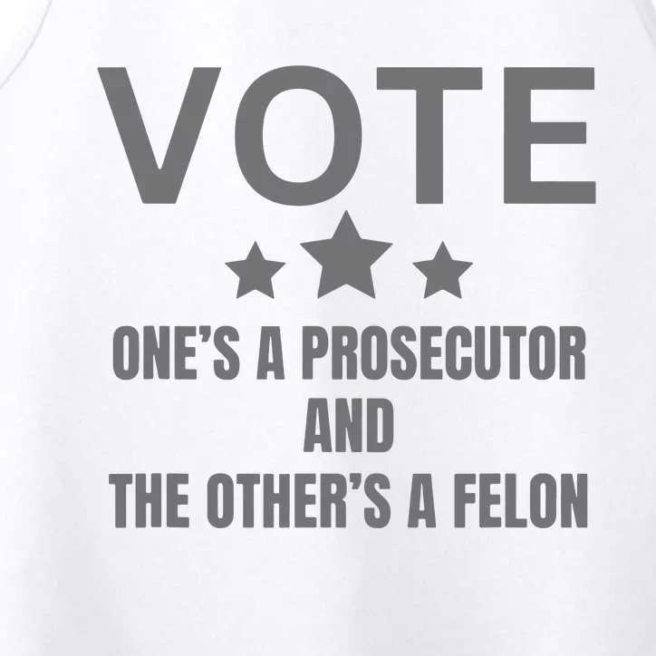 Prosecutor Versus Felon Voter Funny Political Performance Tank