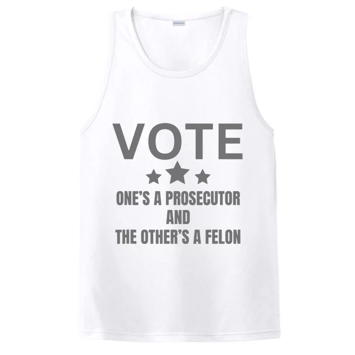 Prosecutor Versus Felon Voter Funny Political Performance Tank