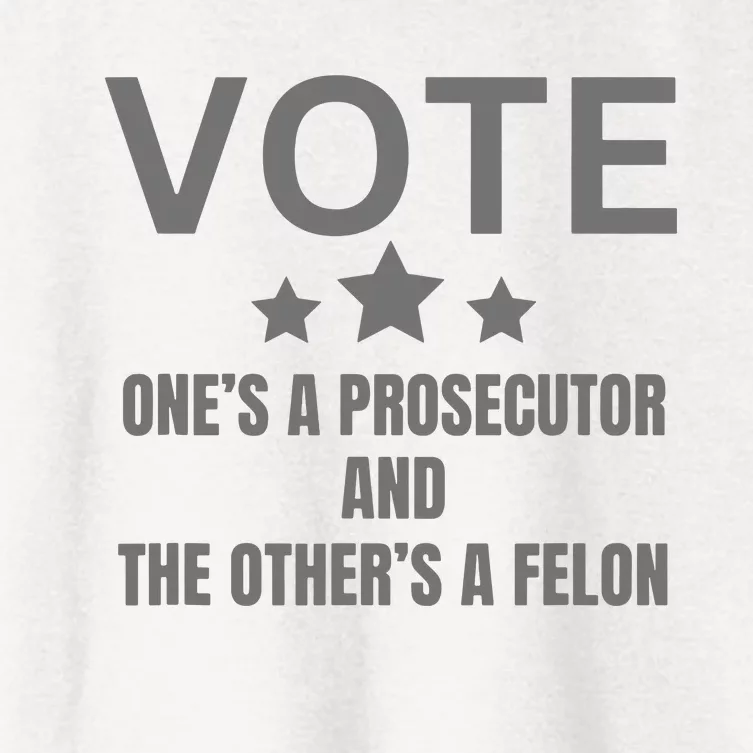 Prosecutor Versus Felon Voter Funny Political Women's Crop Top Tee