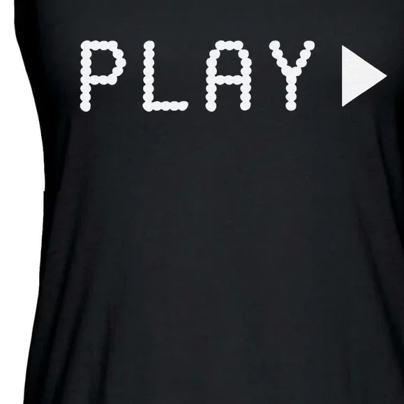 Play Vhs Forward Button Ladies Essential Flowy Tank