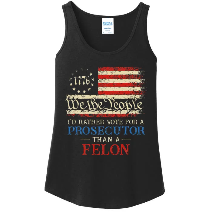 Prosecutor Vs Felon 2024 Rather Vote Prosecutor Than Felon Ladies Essential Tank