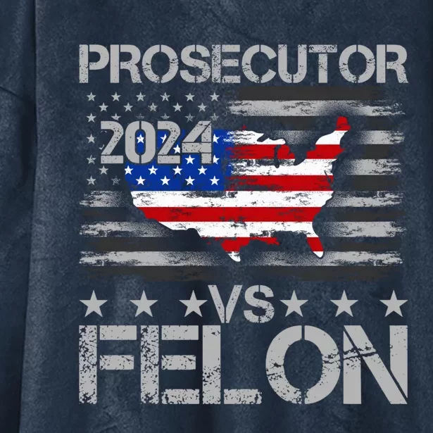 Prosecutor Vs Felon Prosecutor Vs Felon 2024 Madam President 2024 Hooded Wearable Blanket